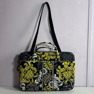 Vera Bradley Laptop Case Hardshell 17" Portfolio Baroque Pattern Shoulder Strap